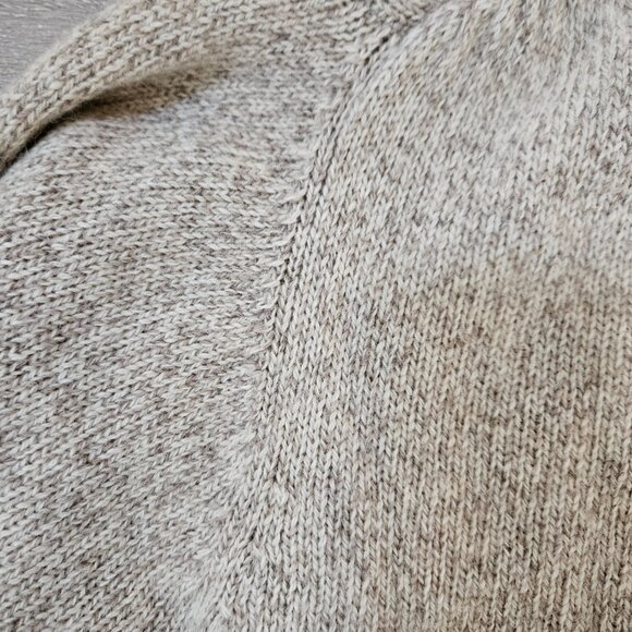 Vintage 90s Eddie Bauer Women's Wool Beige Rose Flower Sweater size medium - Picture 8 of 8